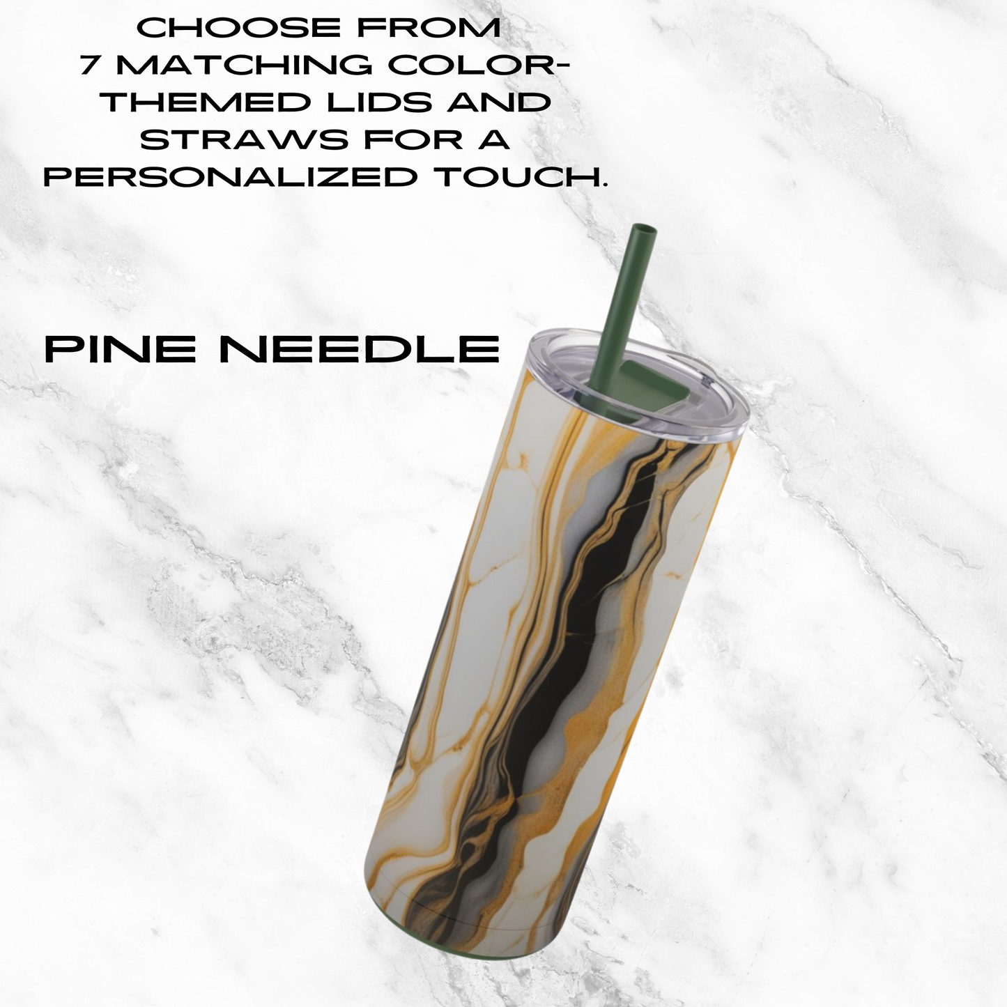 Sunset Marble 20oz Skinny Tumbler - With Straw