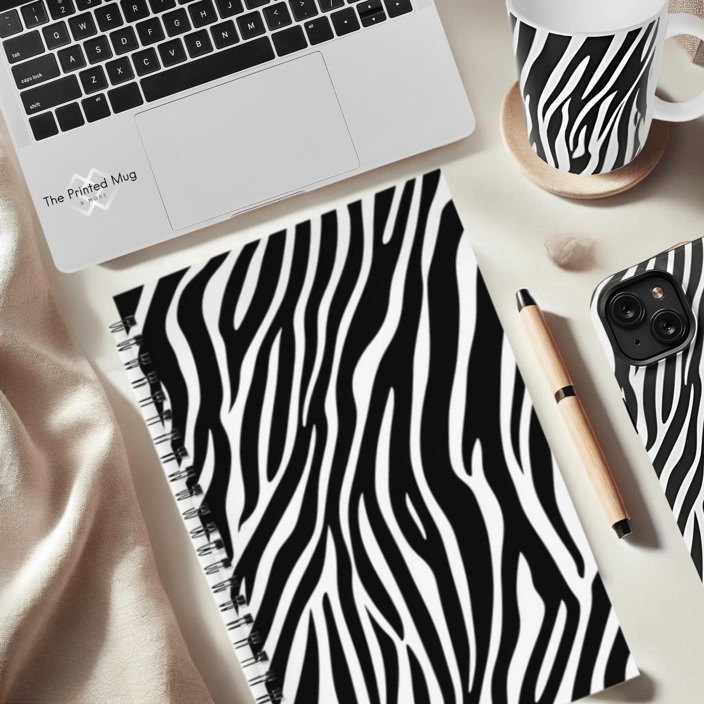 Zebra Zen 5.5”x8.5" Hardcover Notebook