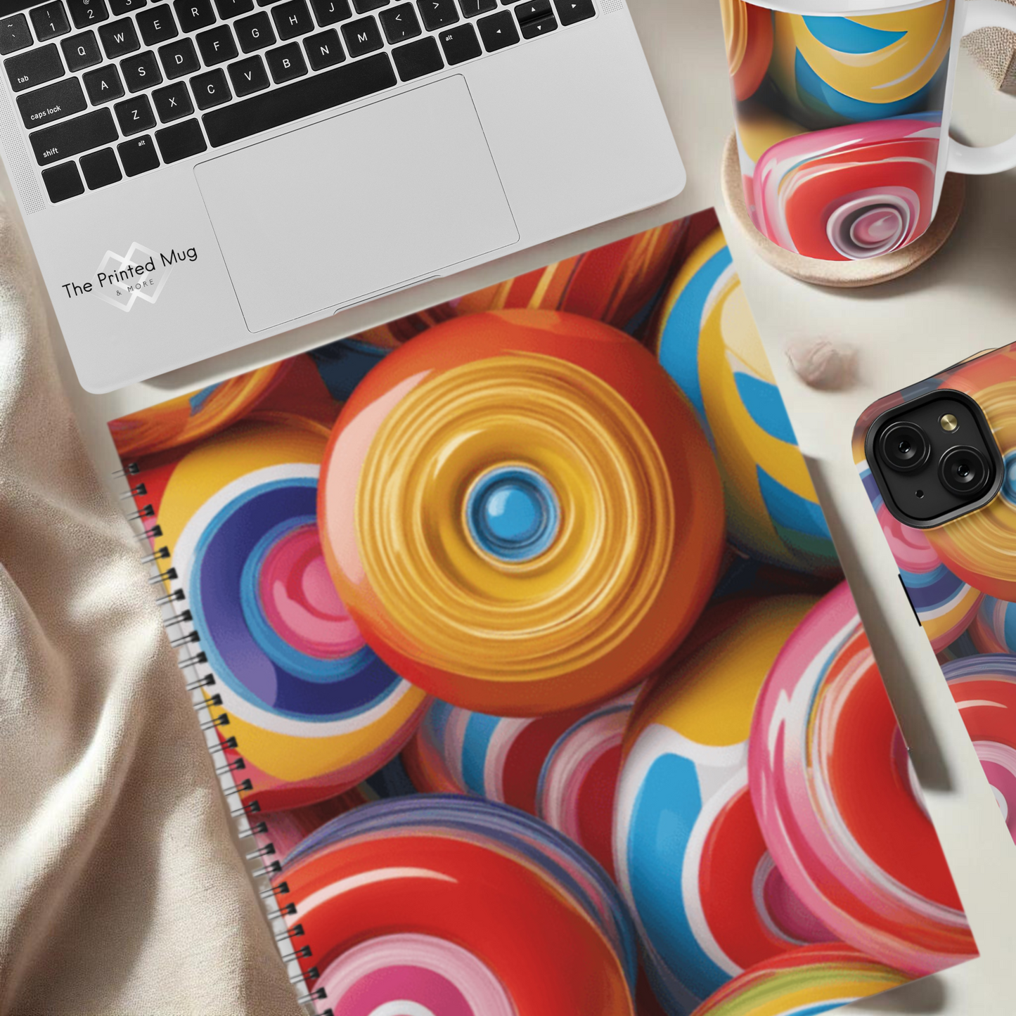 Lollipop Swirl 8.5"x11" Hardcover Notebook