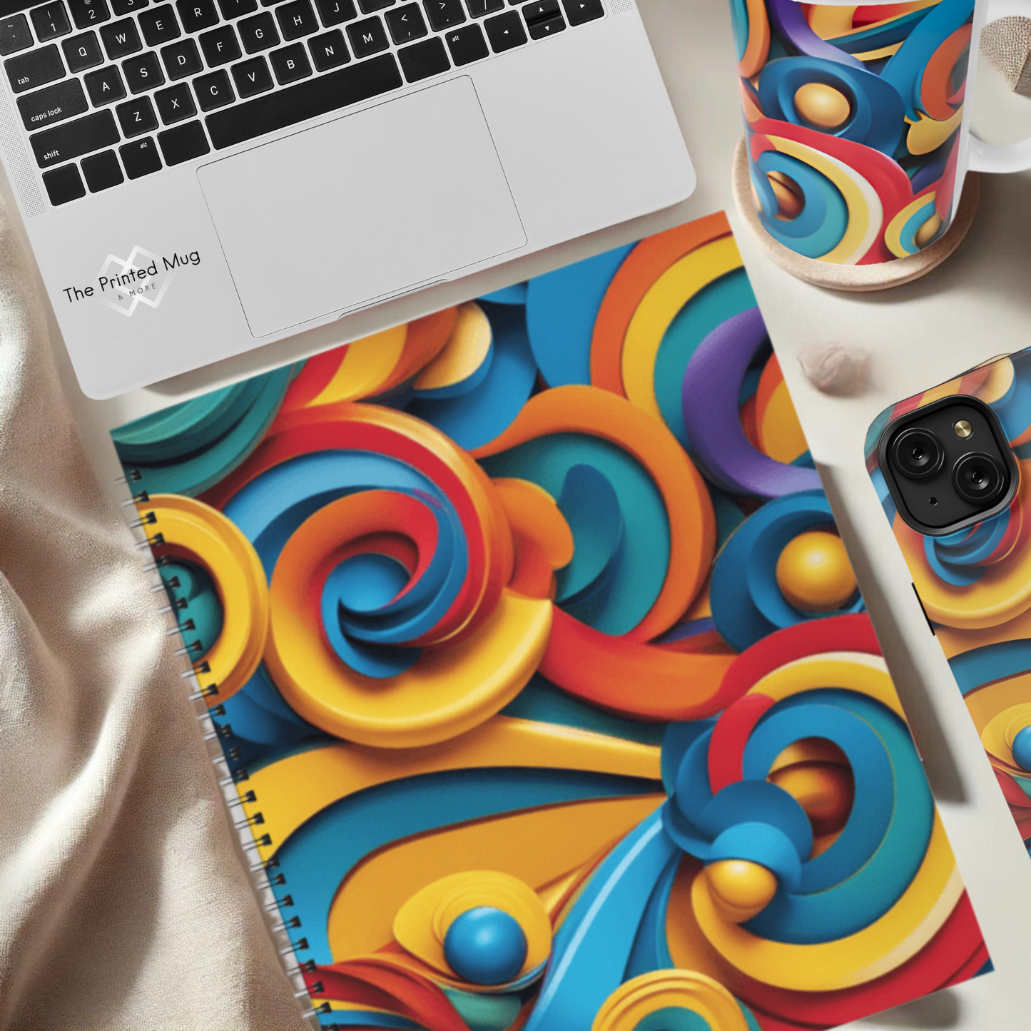 Swirl Fiesta 8.5"x11" Hardcover Notebook