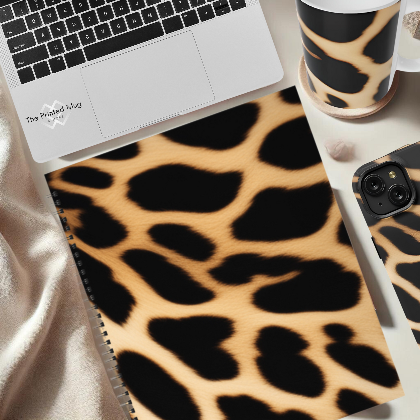 Cheetah Charm 8.5”x11” Hardcover Notebook
