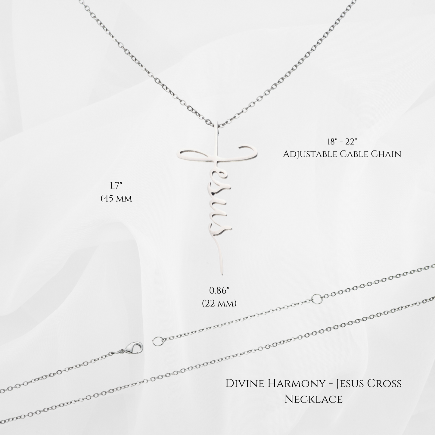 Divine Harmony - Jesus Cross Necklace