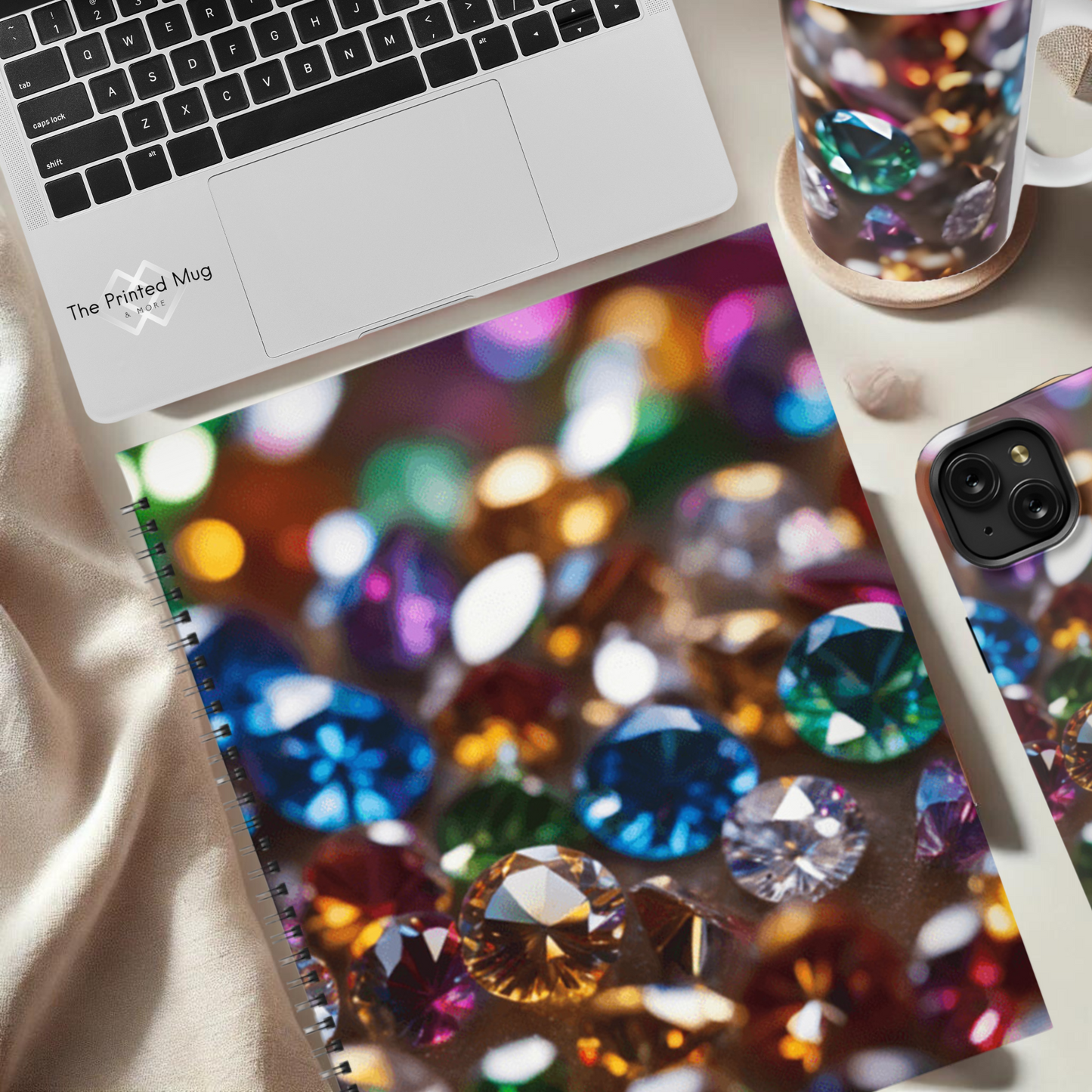Rainbow Jewels 8.5"x11" Hardcover Notebook