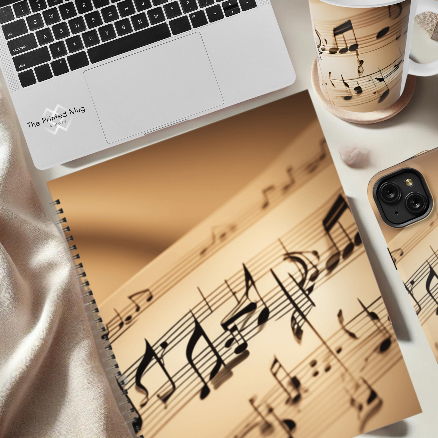 Harmonic Script 8.5"x11" Hardcover Notebook