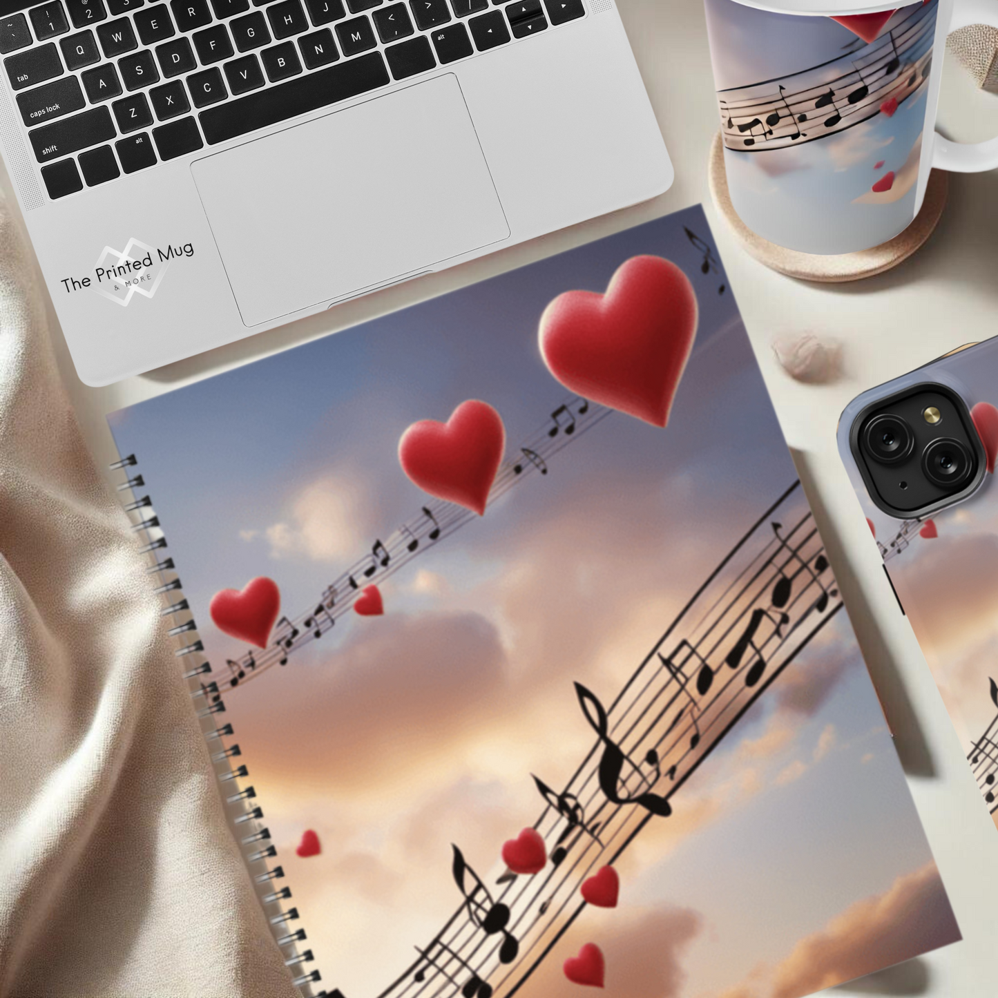 Symphony in the Sky 8.5"x11" Hardcover Notebook