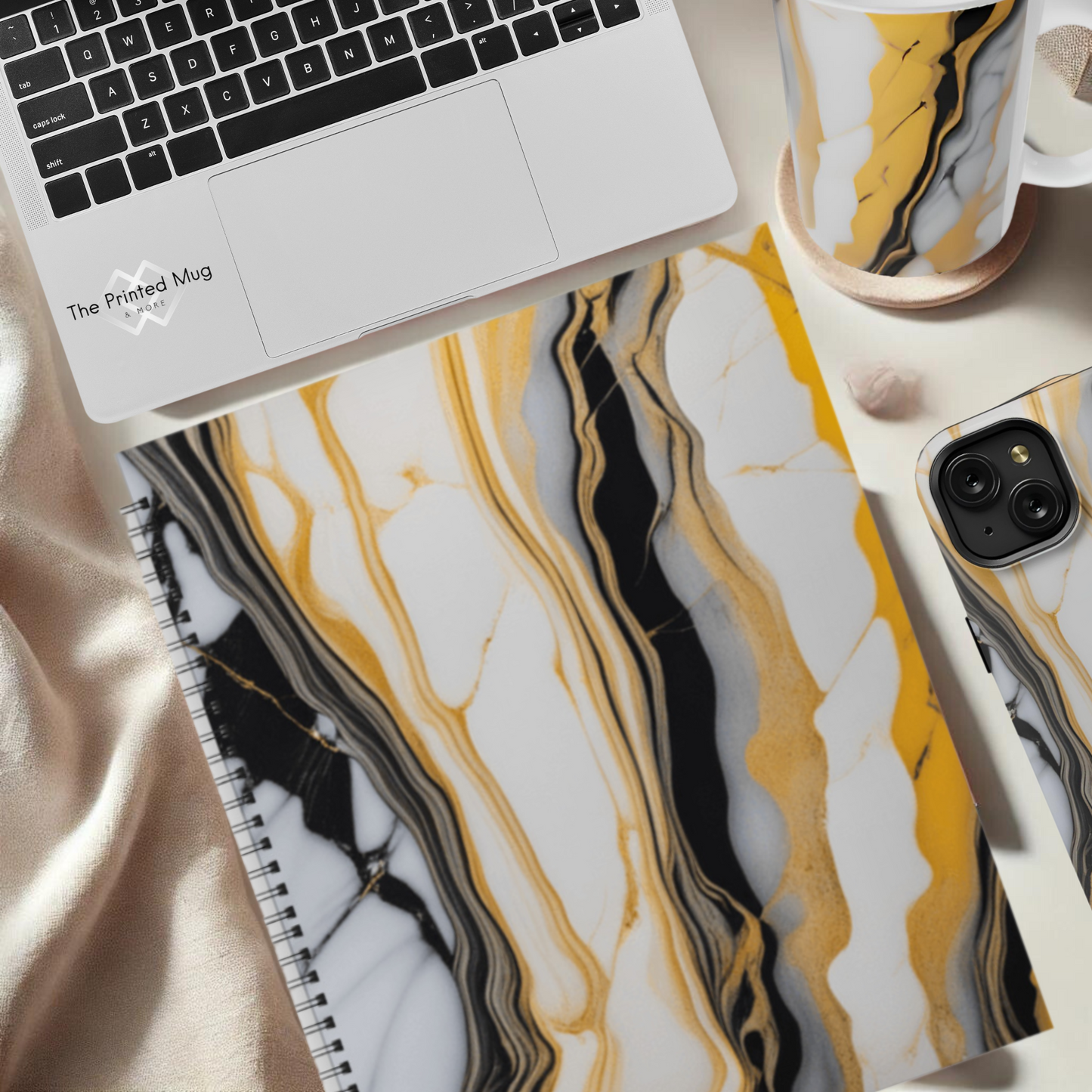 Sunset Marble 8.5"x11" Hardcover Notebook