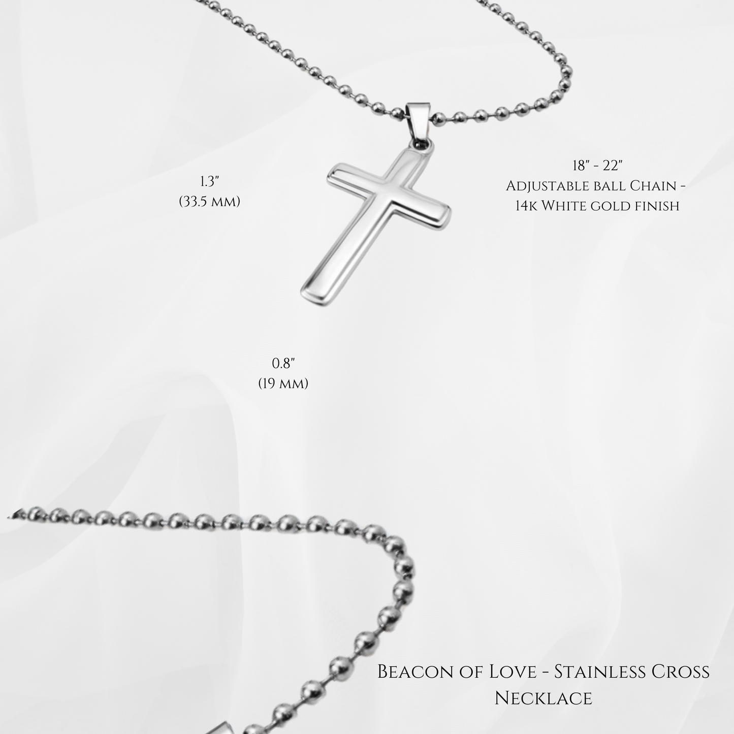 Beacon of Love - Stainless Cross Necklace
