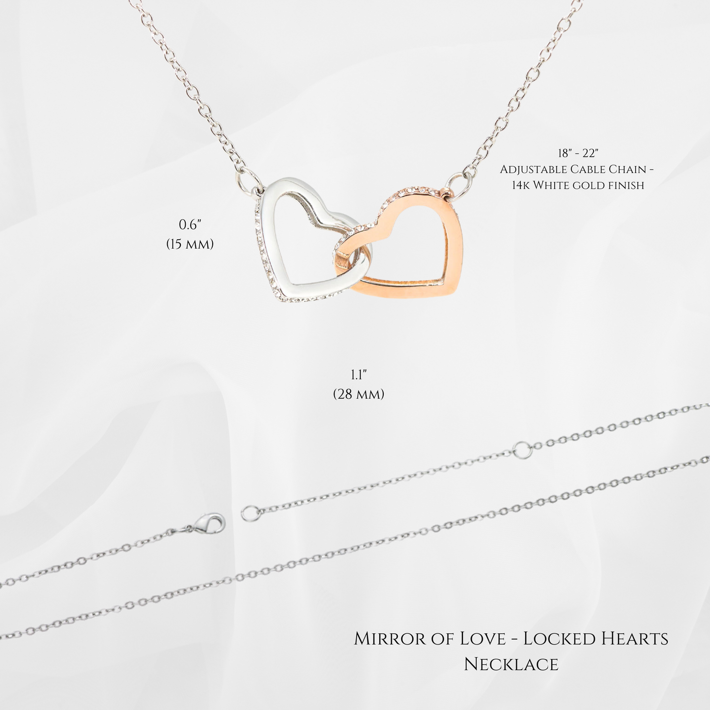 Mirror of Love - Locked Hearts Necklace