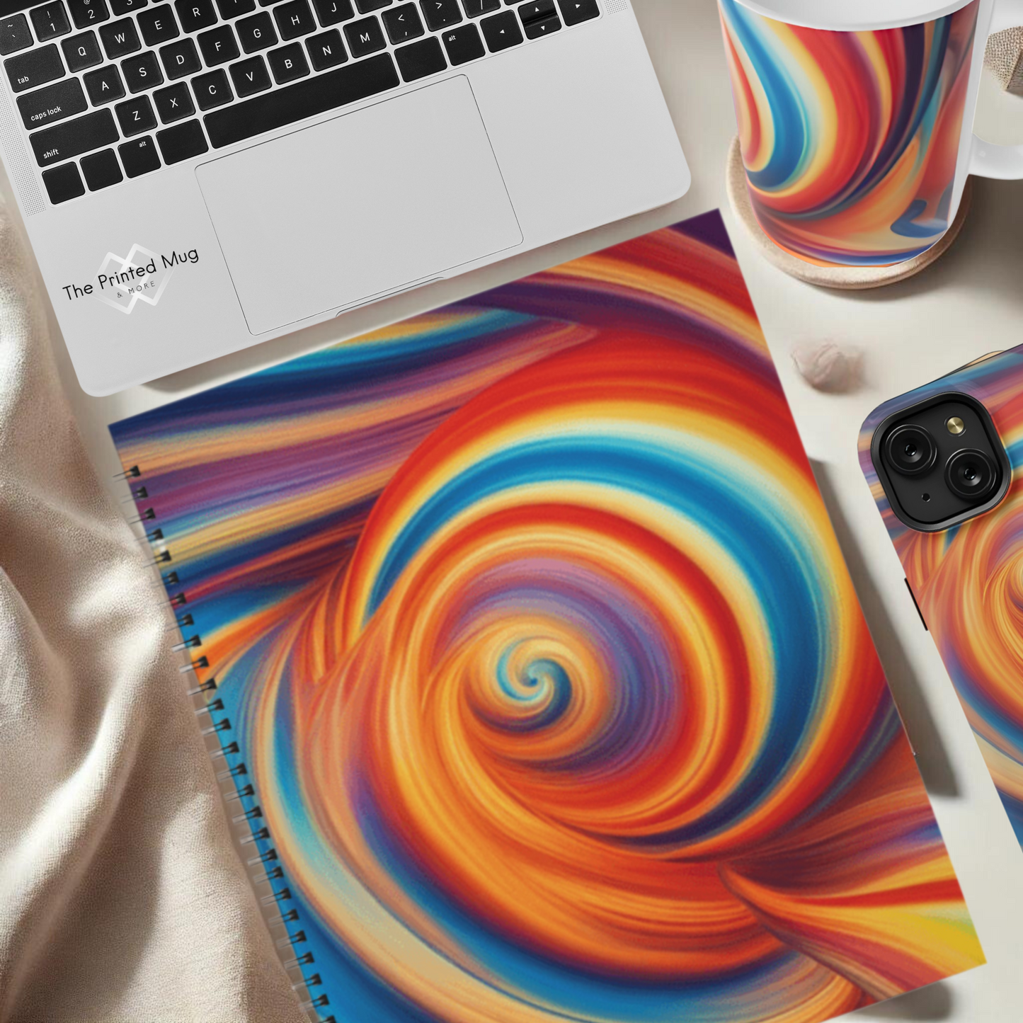 Fiery Vortex 8.5"x11" Hardcover Notebook