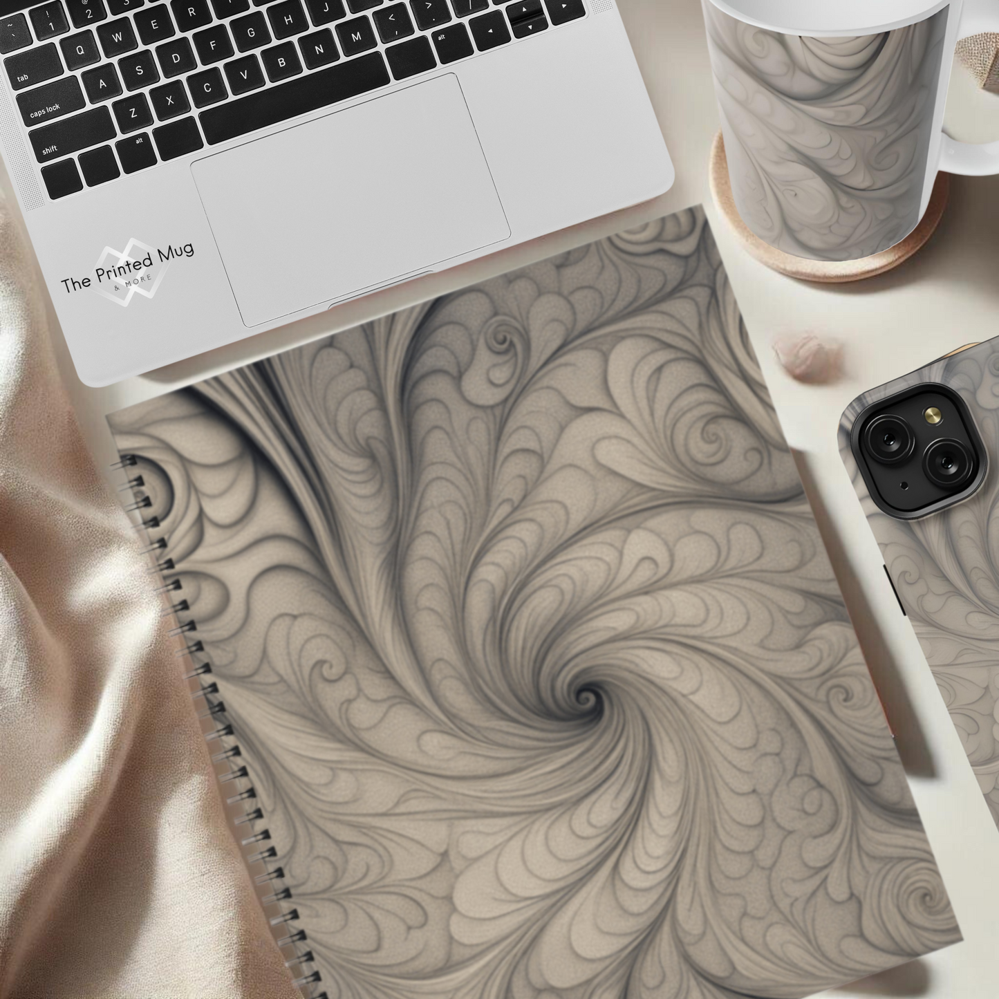Mystic Whirl 8.5"x11" Hardcover Notebook