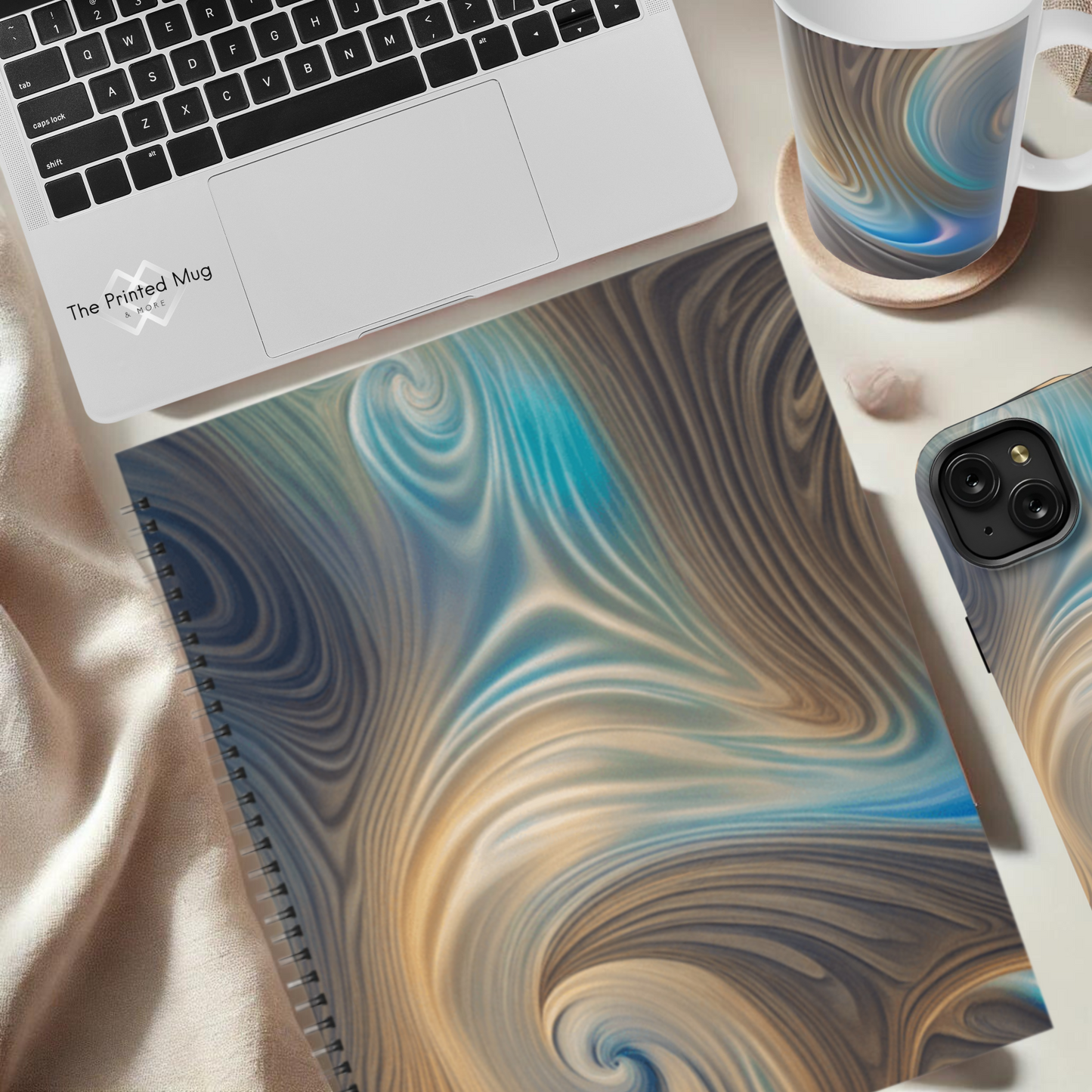 Serene Whirl 8.5"x11" Hardcover Notebook