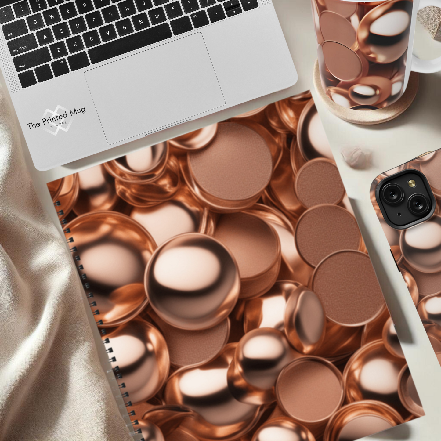 Coppery Curves 8.5"x11" Hardcover Notebook