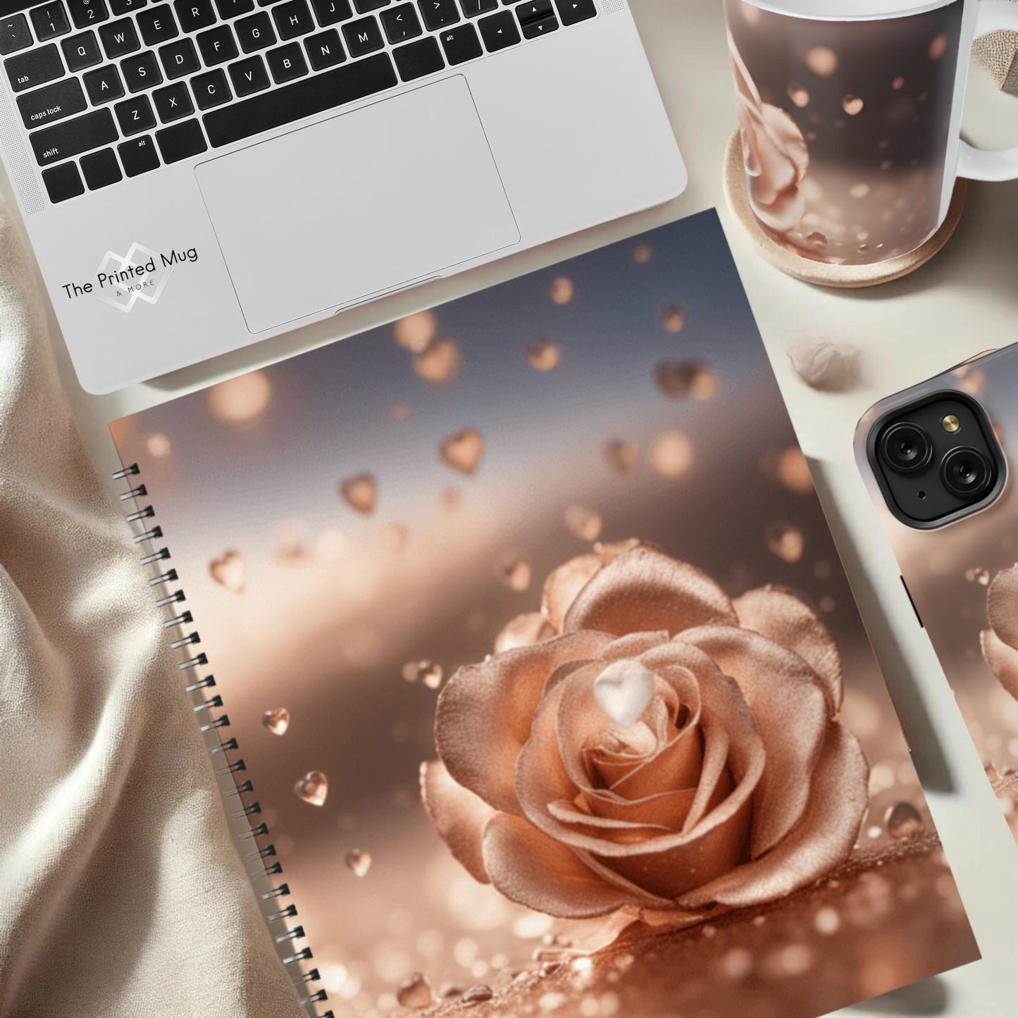 Rose Radiance 8.5"x11" Hardcover Notebook