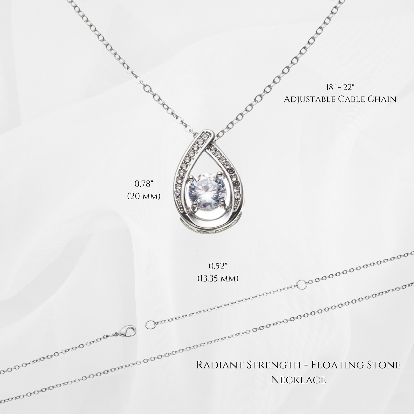 Radiant Strength - Floating Stone Necklace