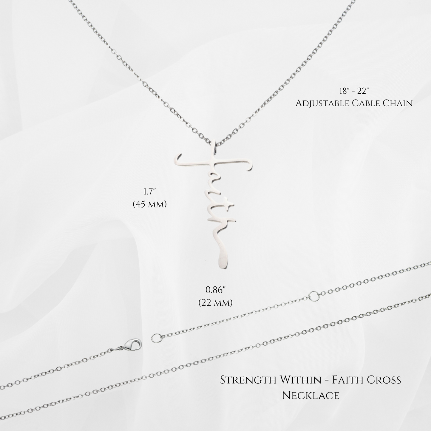 Strength Within - Faith Cross Necklace