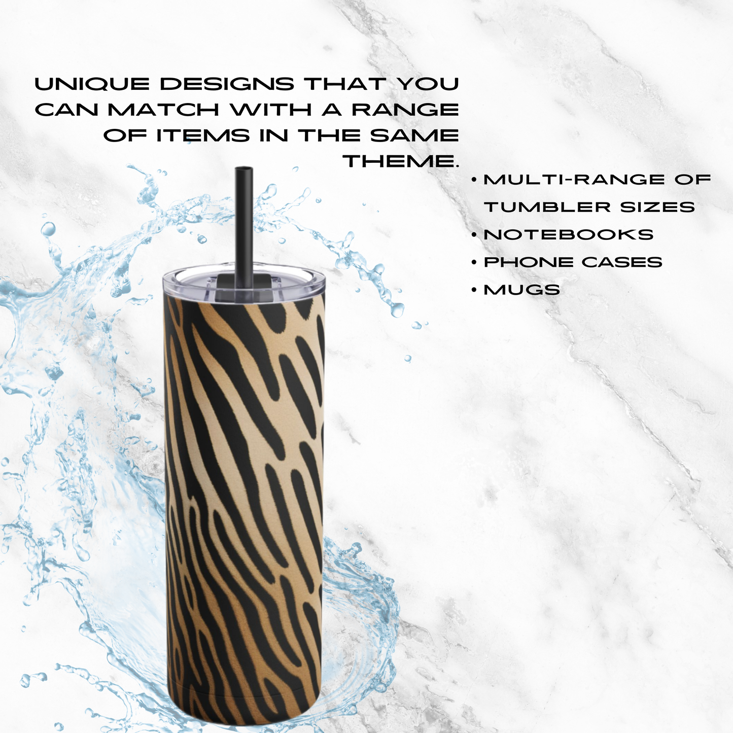 Desert Dapple 20oz Skinny Tumbler - With Straw