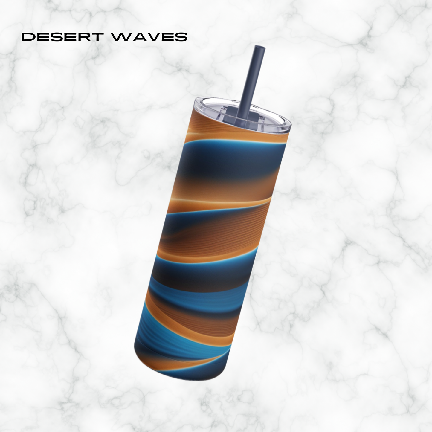 Desert Waves 20oz Skinny Tumbler - With Straw