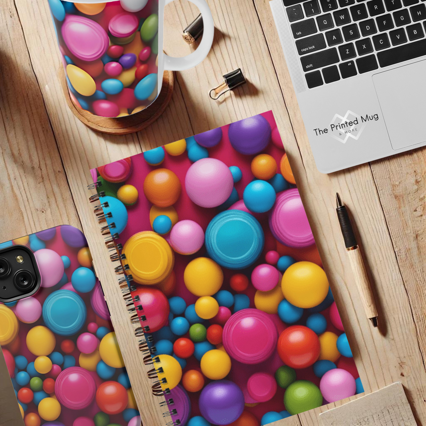 Bubble Pop 5.5”x8.5" Hardcover Notebook