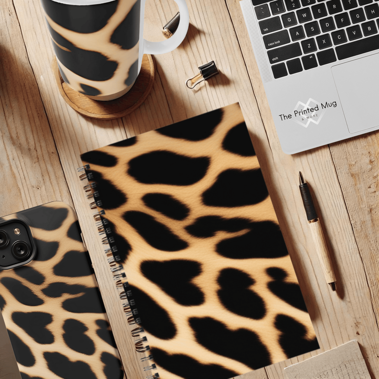 Cheetah Charm 5.5”x8.5" Hardcover Notebook