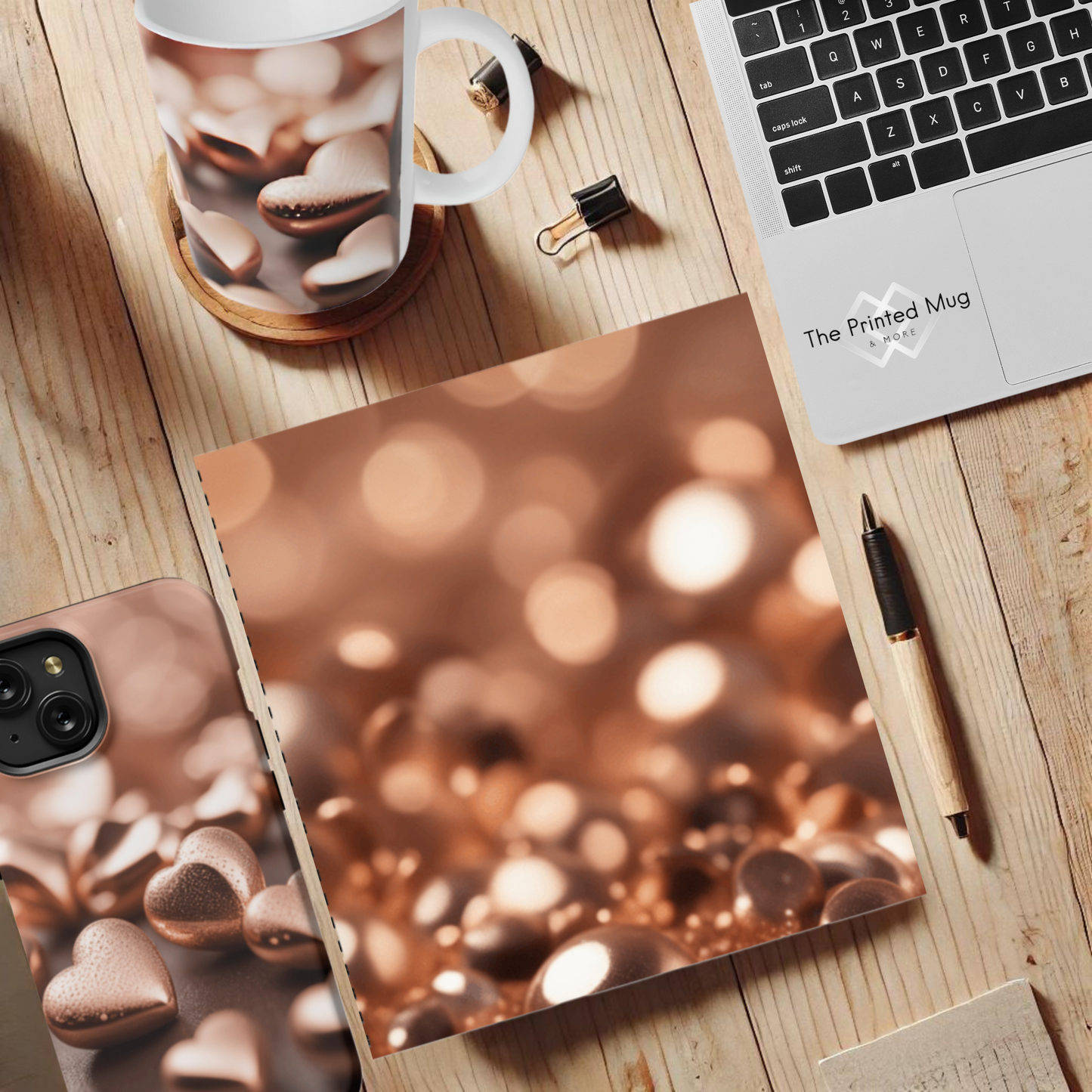 Copper Gleam 8.5" x 8.5" Hardcover Notebook