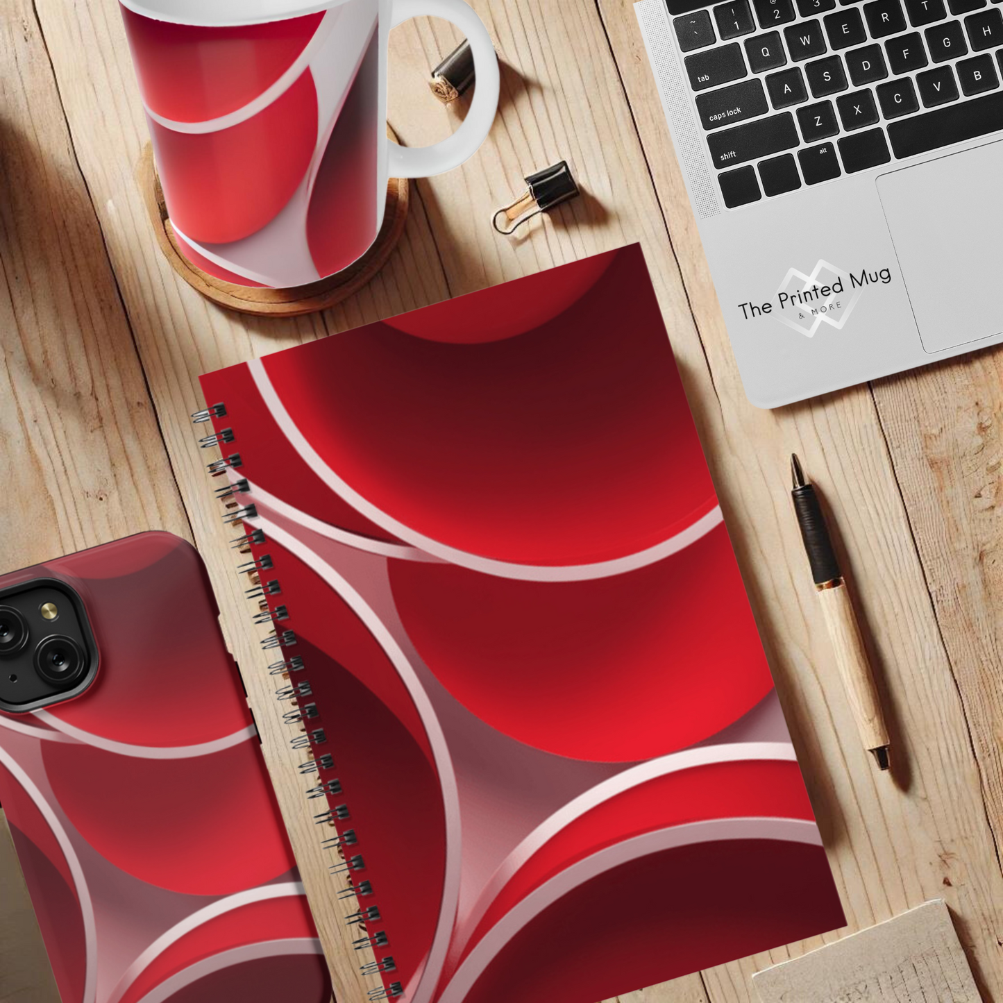 Crimson Curls 5.5"x8.5" Hardcover Planner