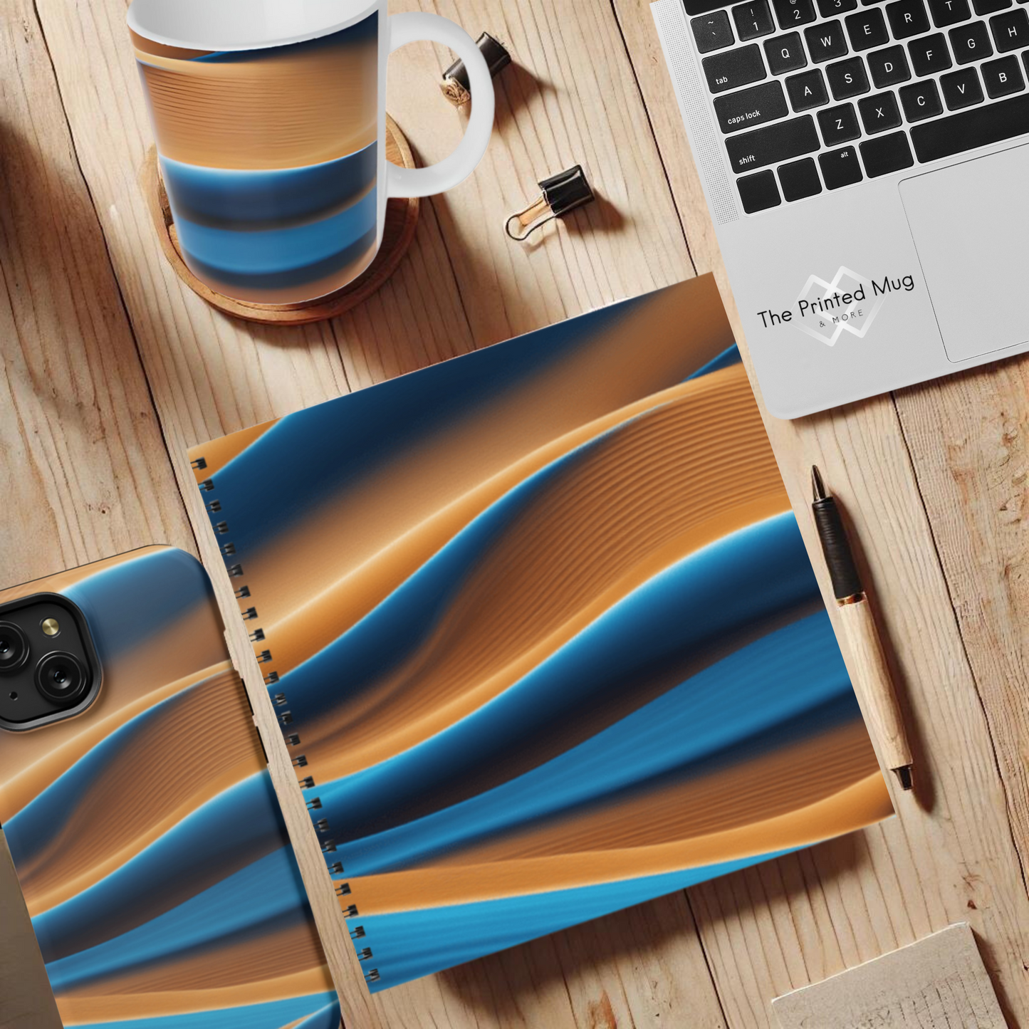 Desert Waves 8.5"x8.5" Hardcover Notebook