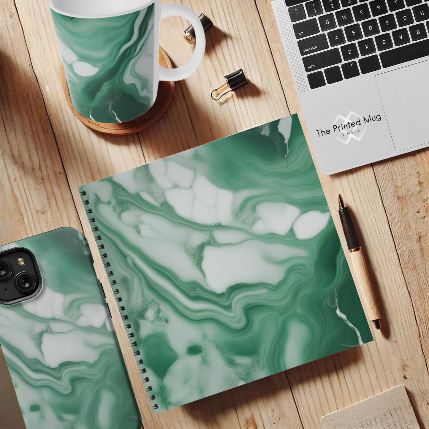 Emerald Essence 8.5"x8.5" Hardcover Notebook
