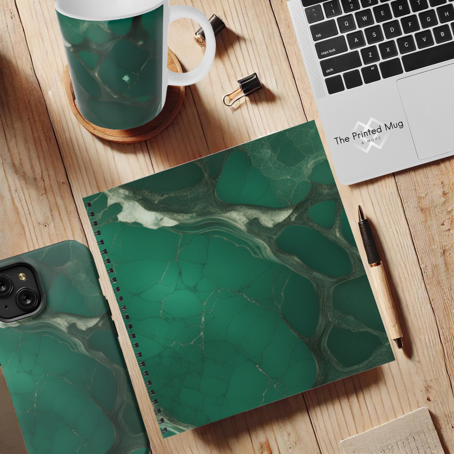 Emerald Web 8.5"x8.5" Hardcover Notebook