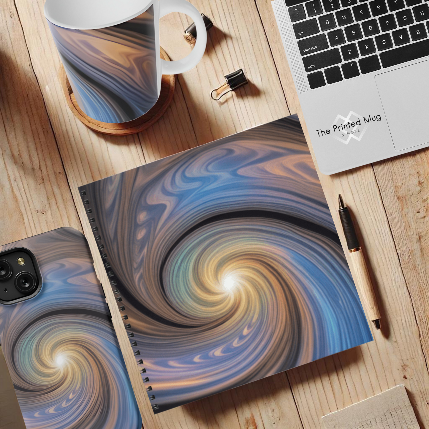 Galactic Glow 8.5"x8.5" Hardcover Notebook