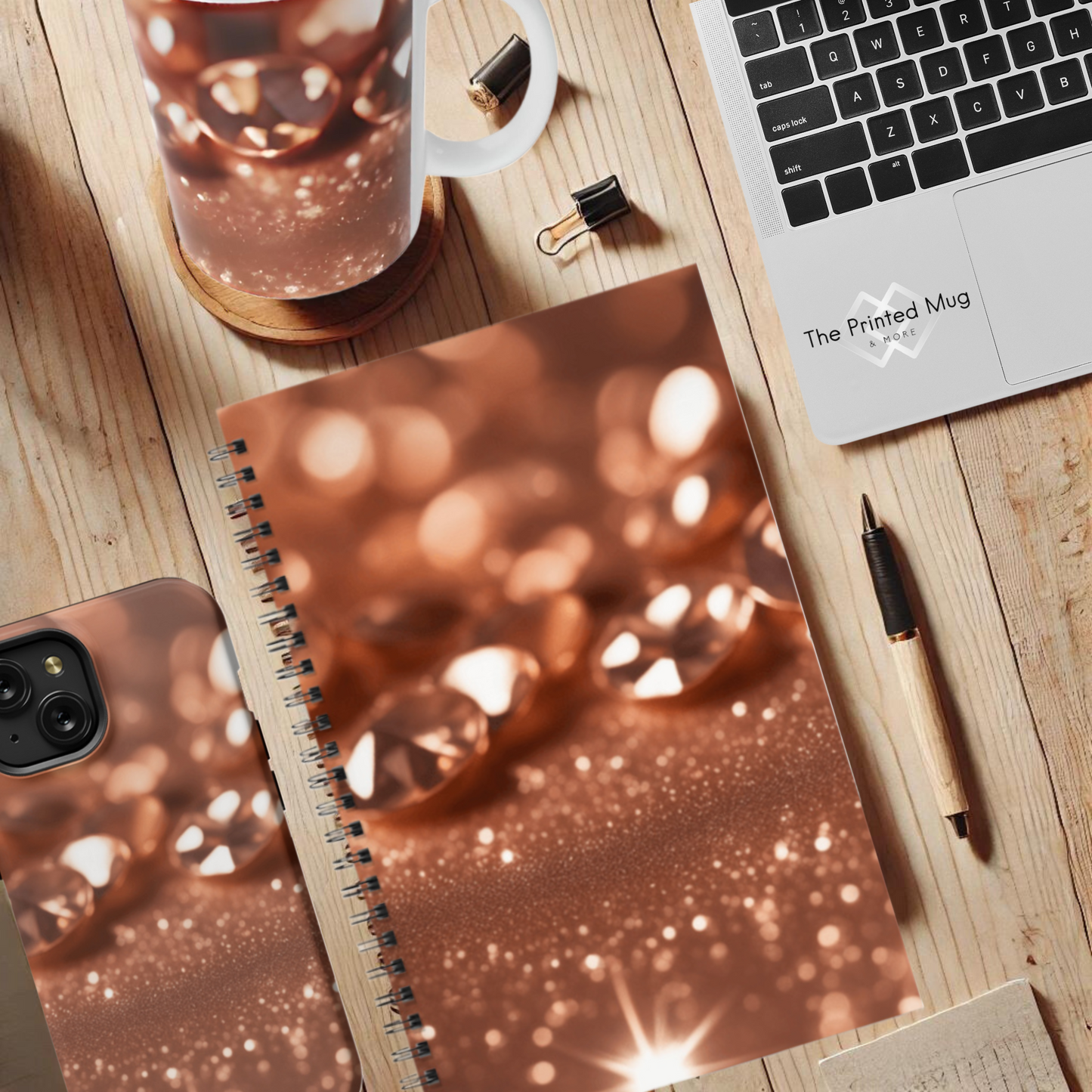 Golden Glimmer 5.5"x8.5" Hardcover Planner