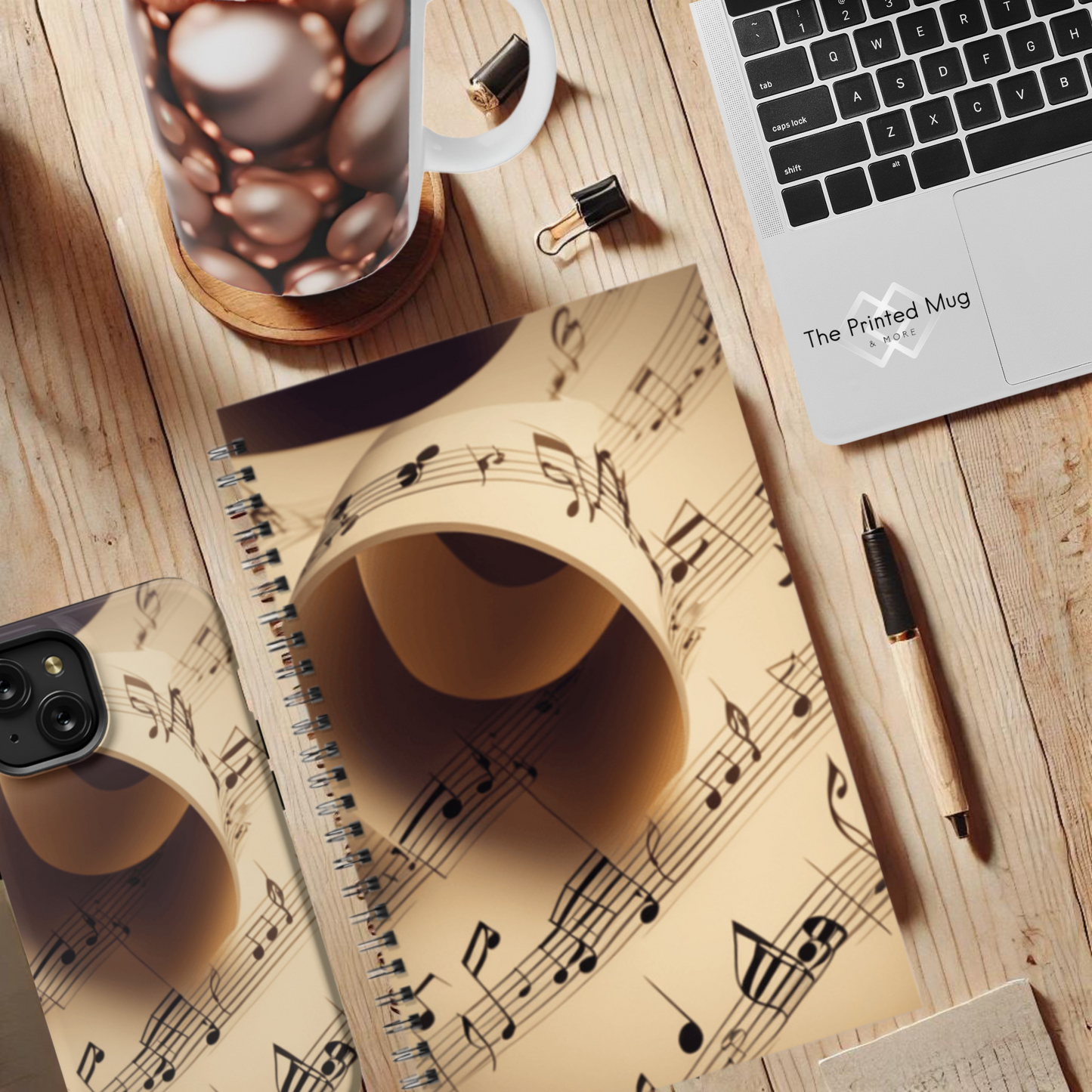 Golden Harmony 5.5'x8.5" Hardcover Notebook