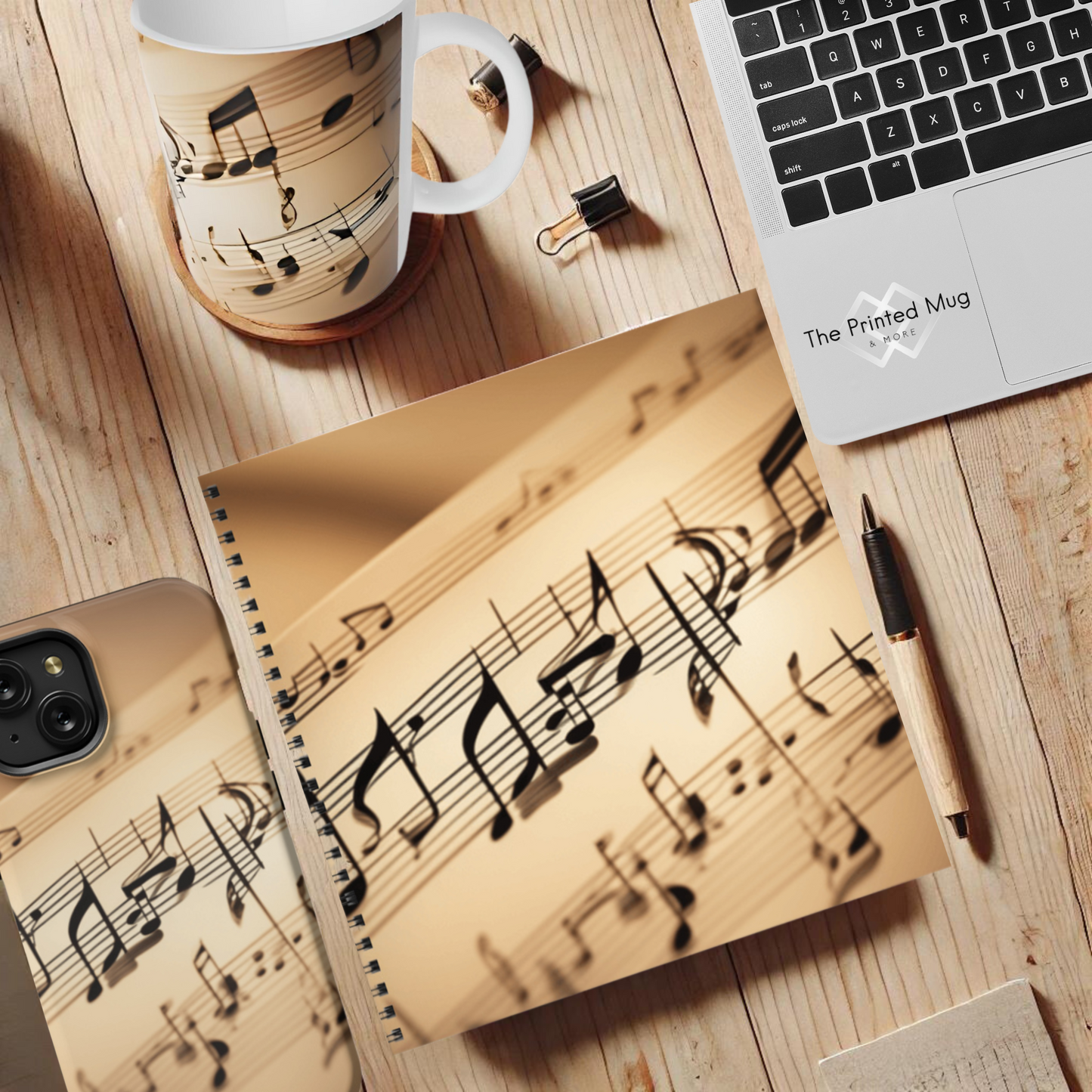 Harmonic Script 8.5"x8.5" Hardcover Notebook