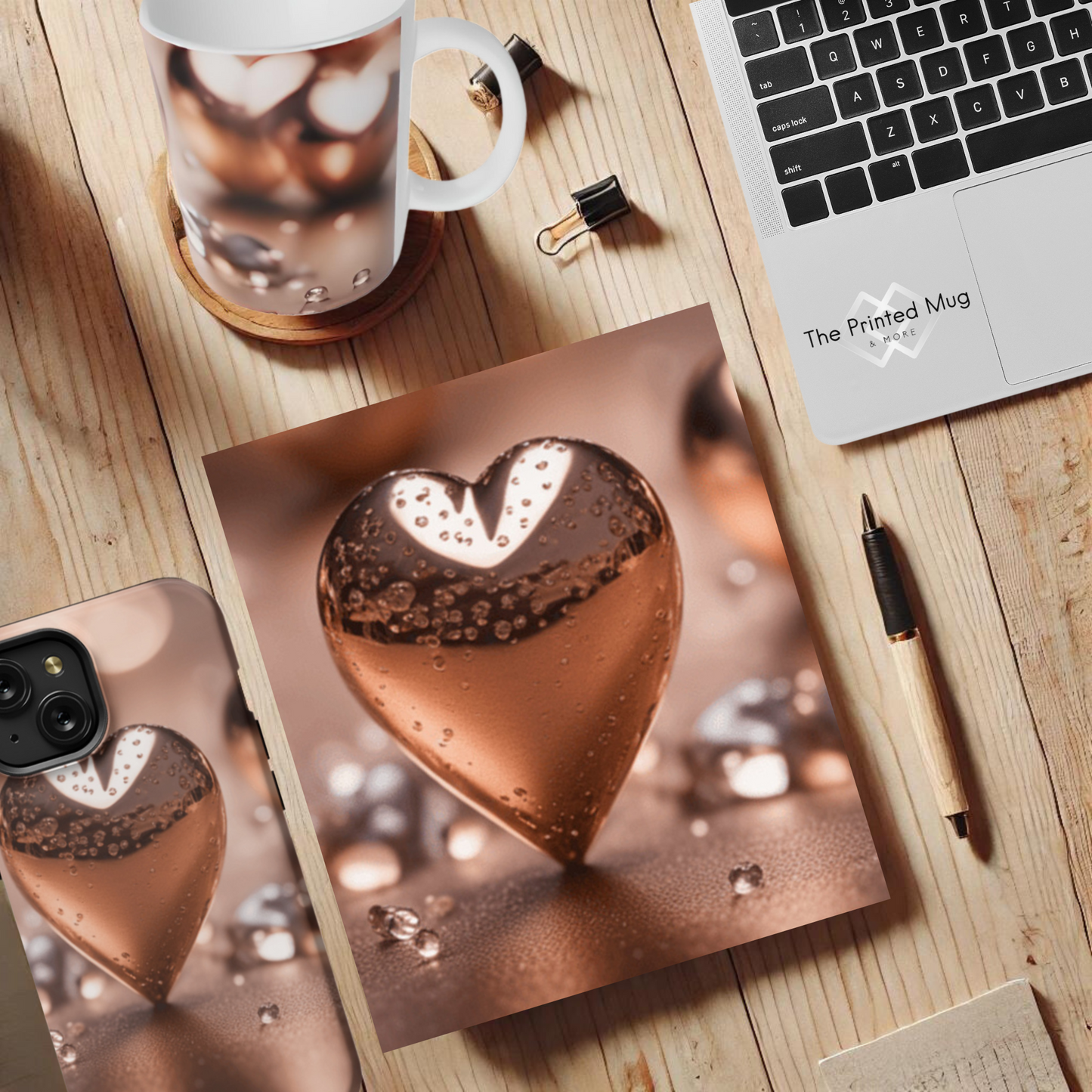 Heart of Bronze 8.5" x 8.5" Hardcover Notebook