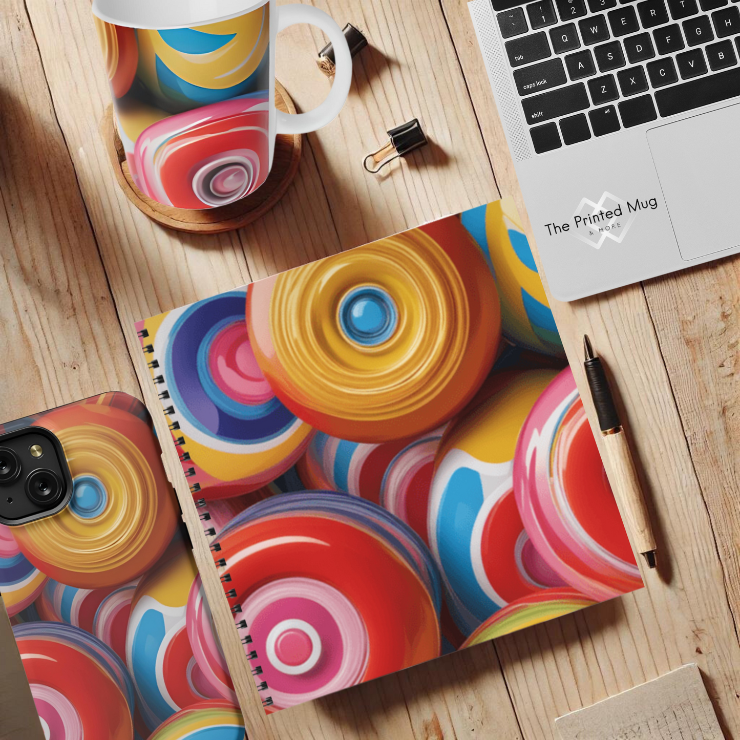 Lollipop Swirl 8.5"x8.5" Hardcover Notebook
