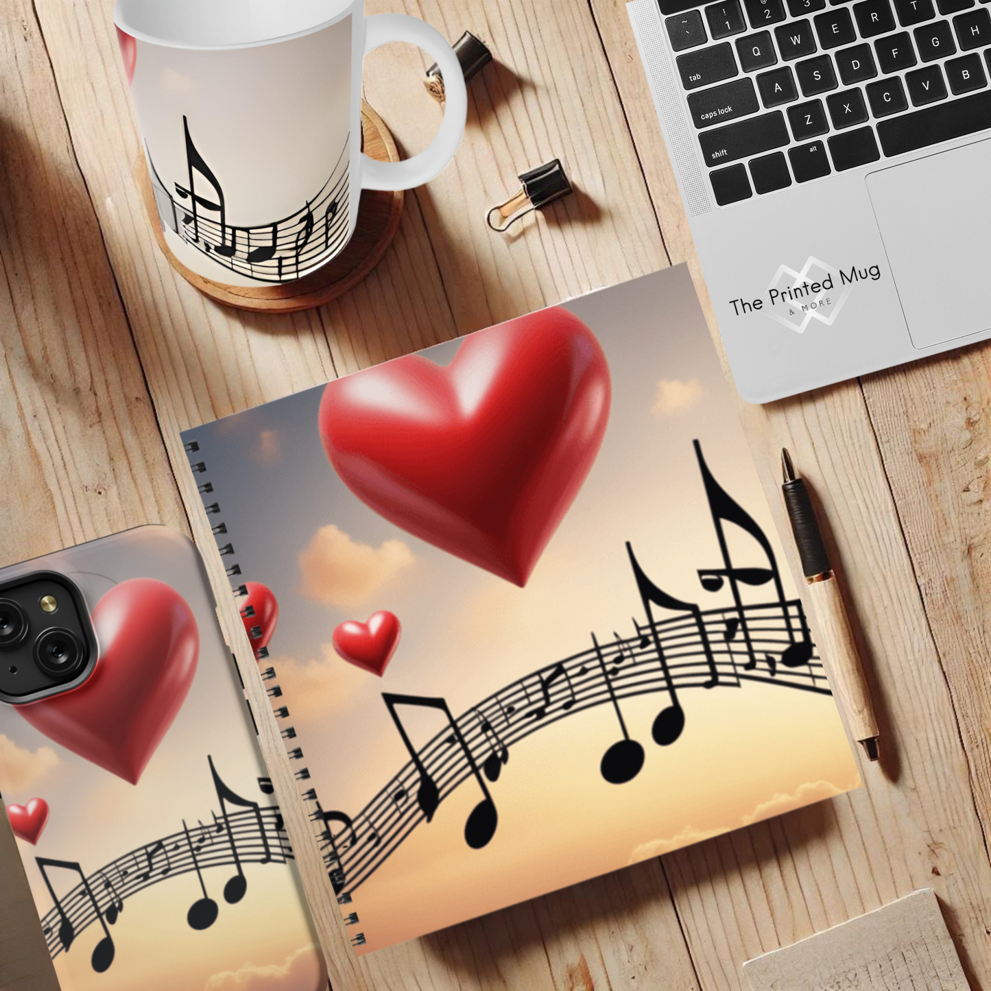 Melodic Hearts 8.5"x8.5" Hardcover Notebook
