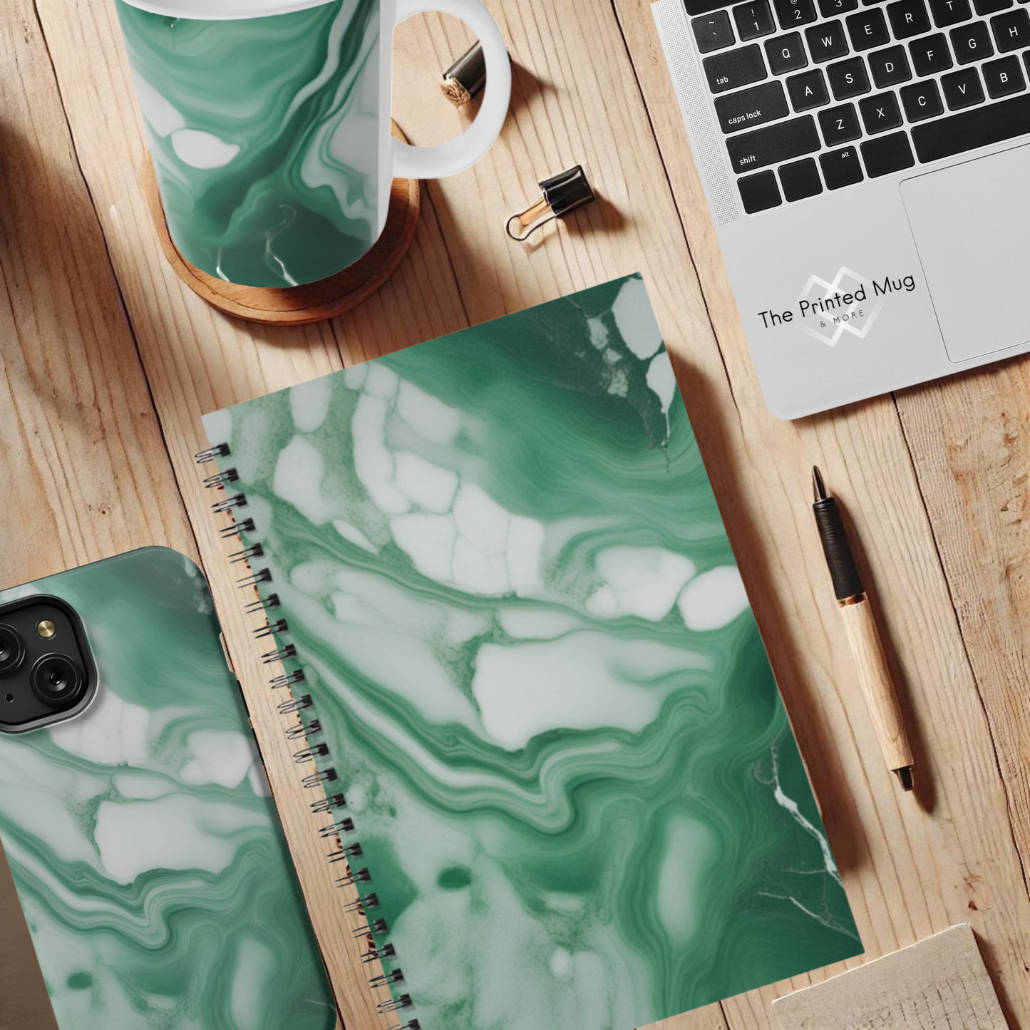 Emerald Essence 5.5”x8.5" Hardcover Notebook