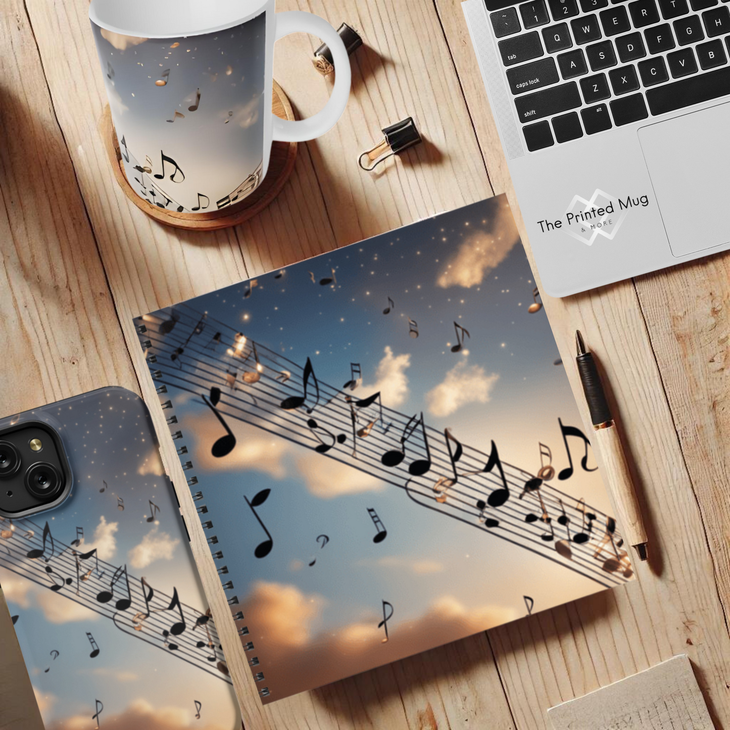 Musical Euphoria 8.5"x8.5" Hardcover Notebook