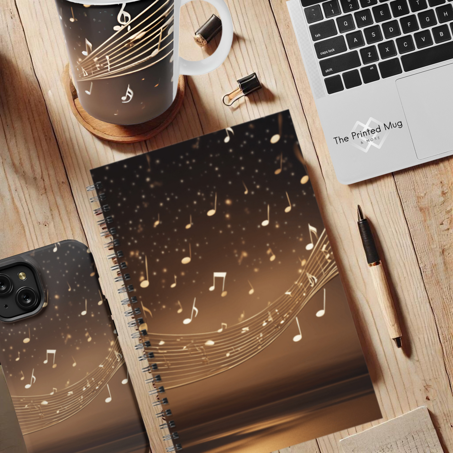 Musical Starlight 5.5”x8.5" Hardcover Notebook