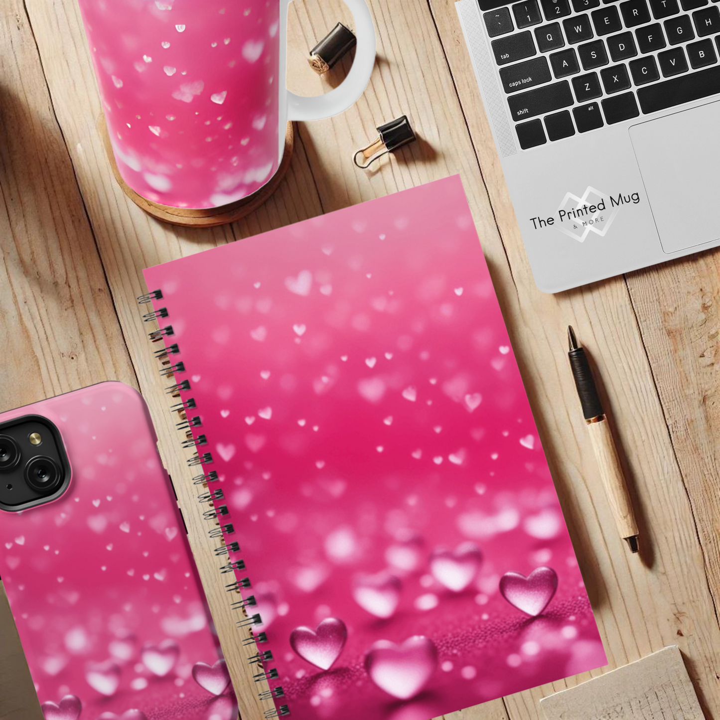 Pink Heart Dream 5.5"x8.5" Hardcover Notebook