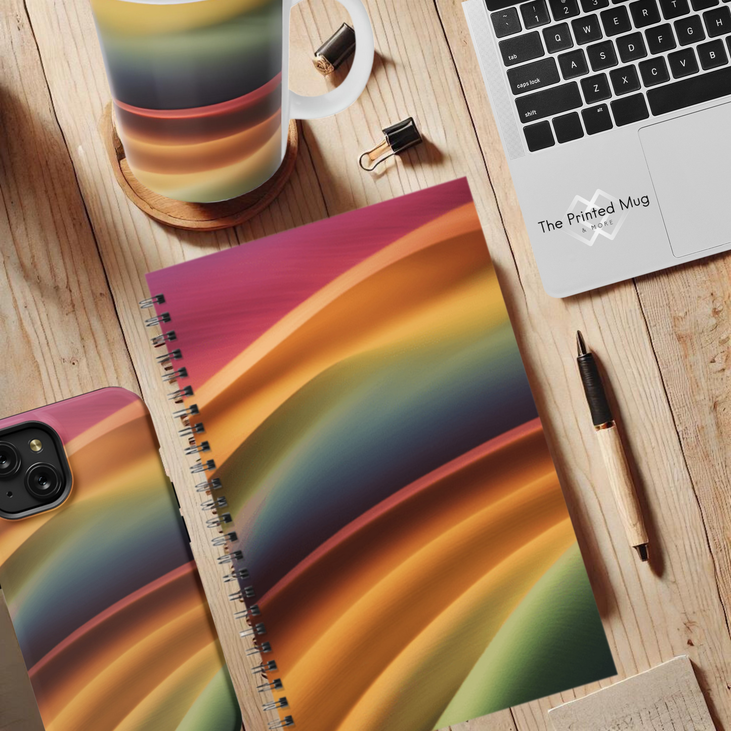 Rainbow Cascade 5.5"x8.5" Hardcover Notebook