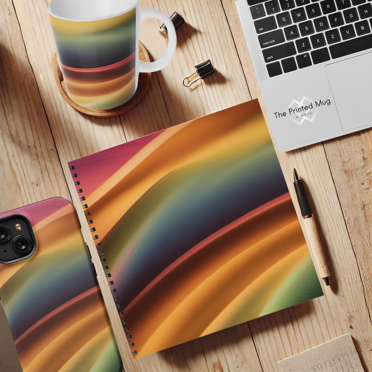 Rainbow Cascade 8.5"x8.5" Hardcover Notebook