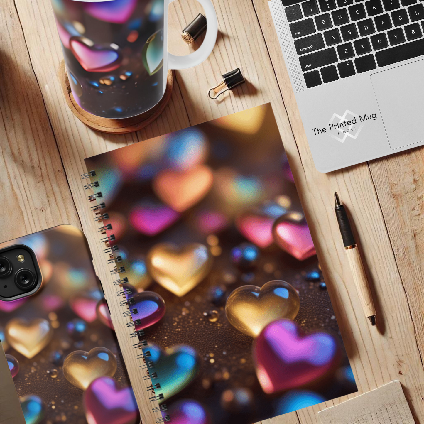 Rainbow Heartbeat 5.5"x8.5" Hardcover Notebook