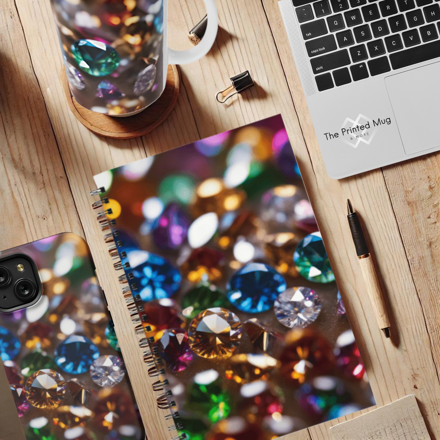 Rainbow Jewels 5.5”x8.5" Hardcover Notebook