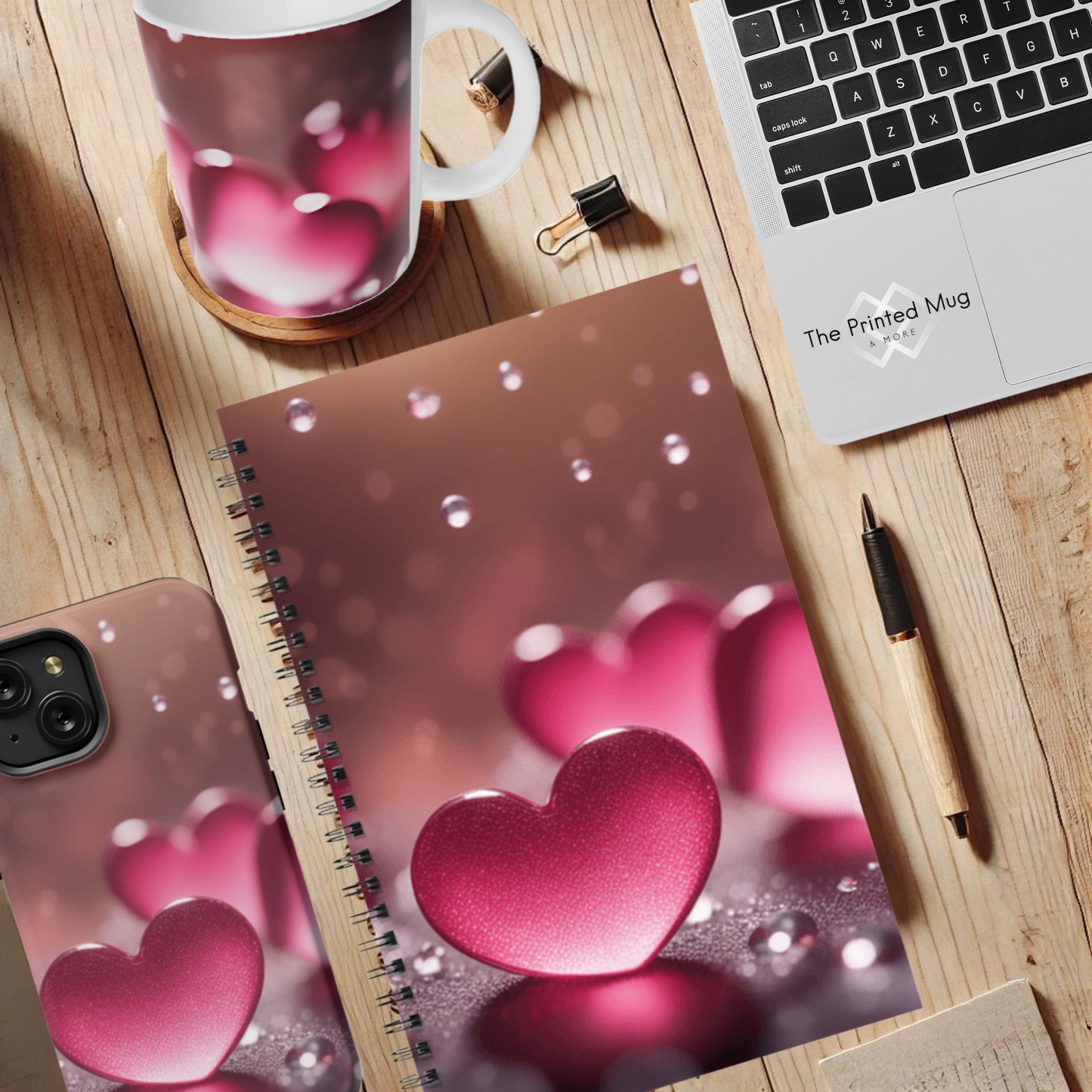Romantic Heart Splash 5.5"x8.5" Hardcover Planner