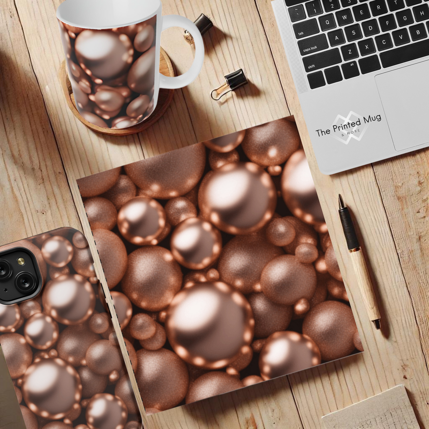 Rosy Gleam 8.5" x 8.5" Hardcover Notebook