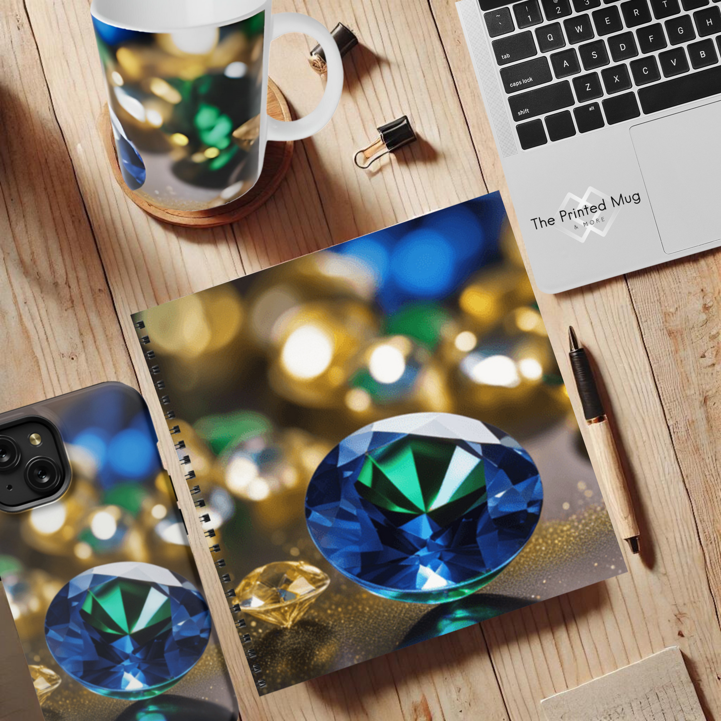 Sapphire Glow 8.5" x 8.5" Hardcover Notebook