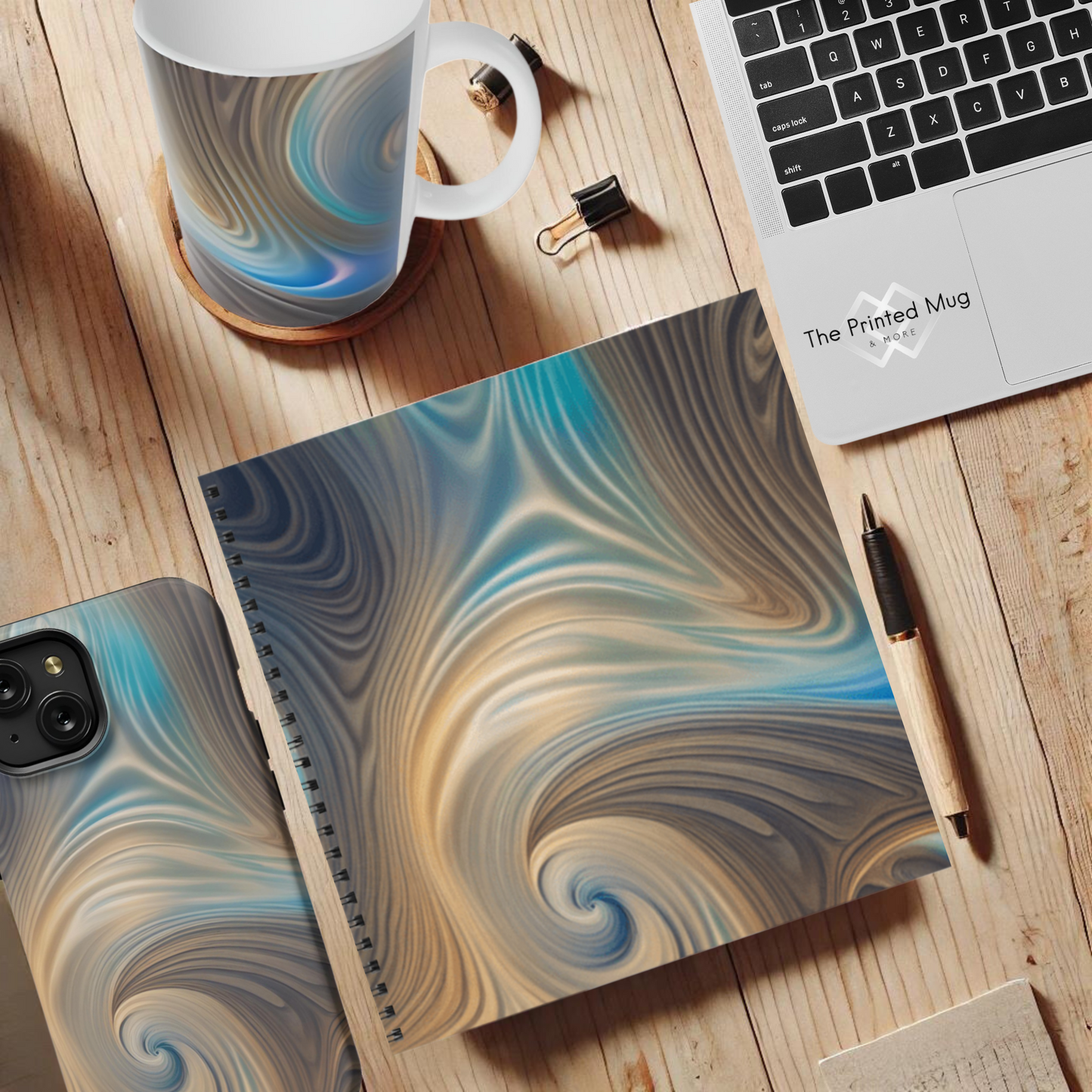 Serene Whirl 8.5"x8.5" Hardcover Notebook