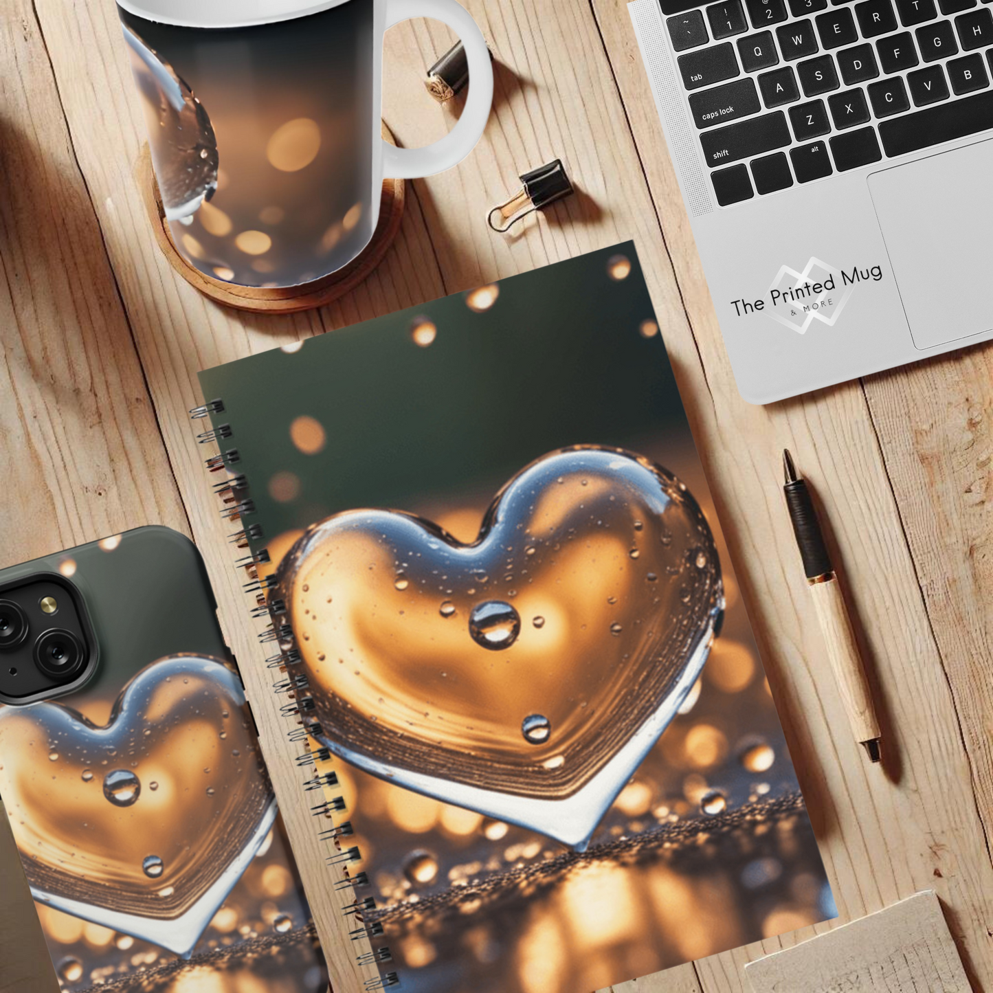 Sunset Heart Splash 5.5"x8.5" Hardcover Planner