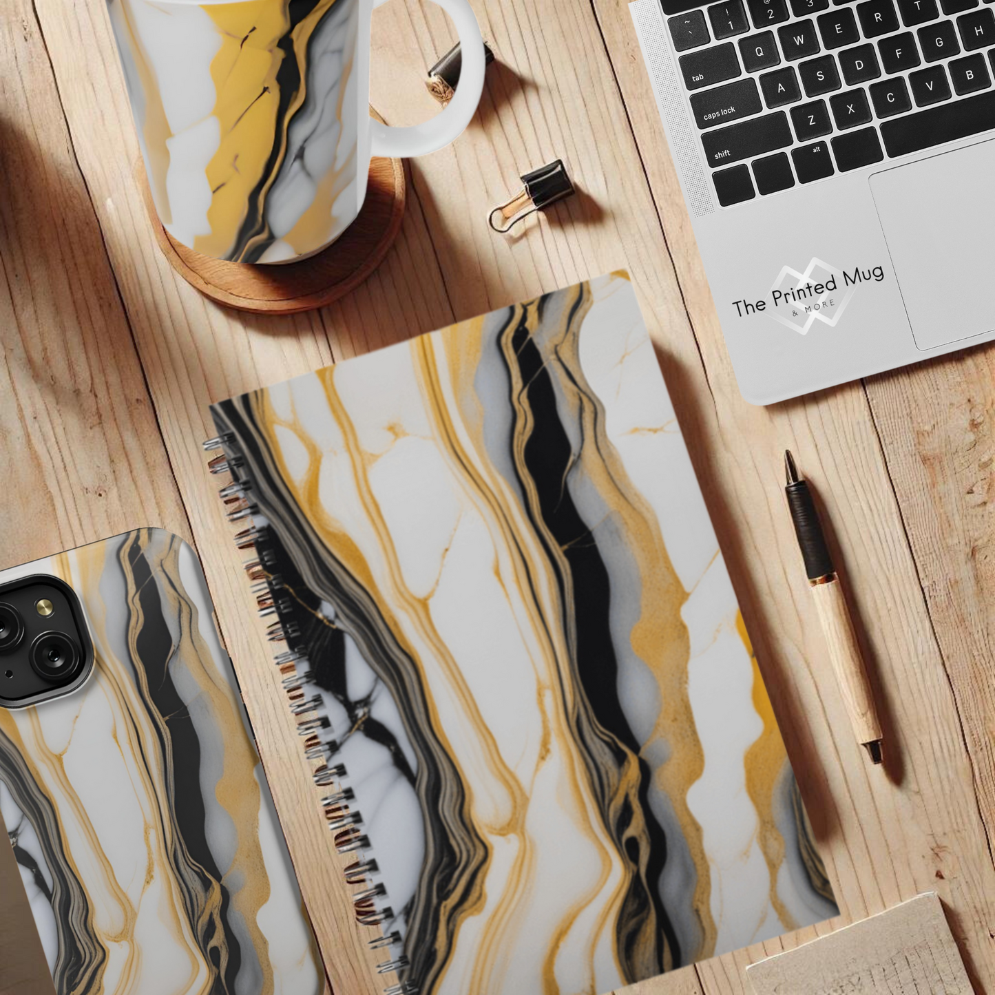 Sunset Marble 5.5”x8.5" Hardcover Notebook