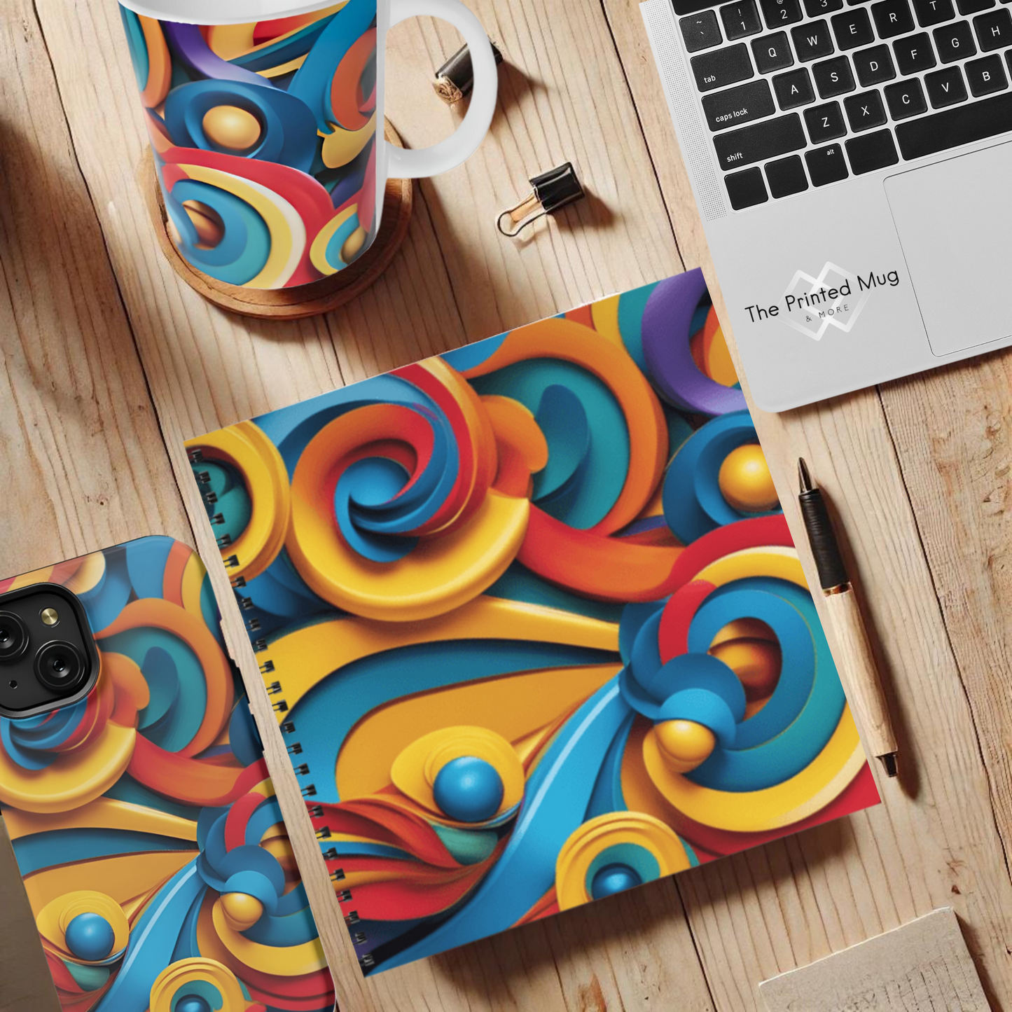 Swirl Fiesta 8.5"x8.5" Hardcover Notebook